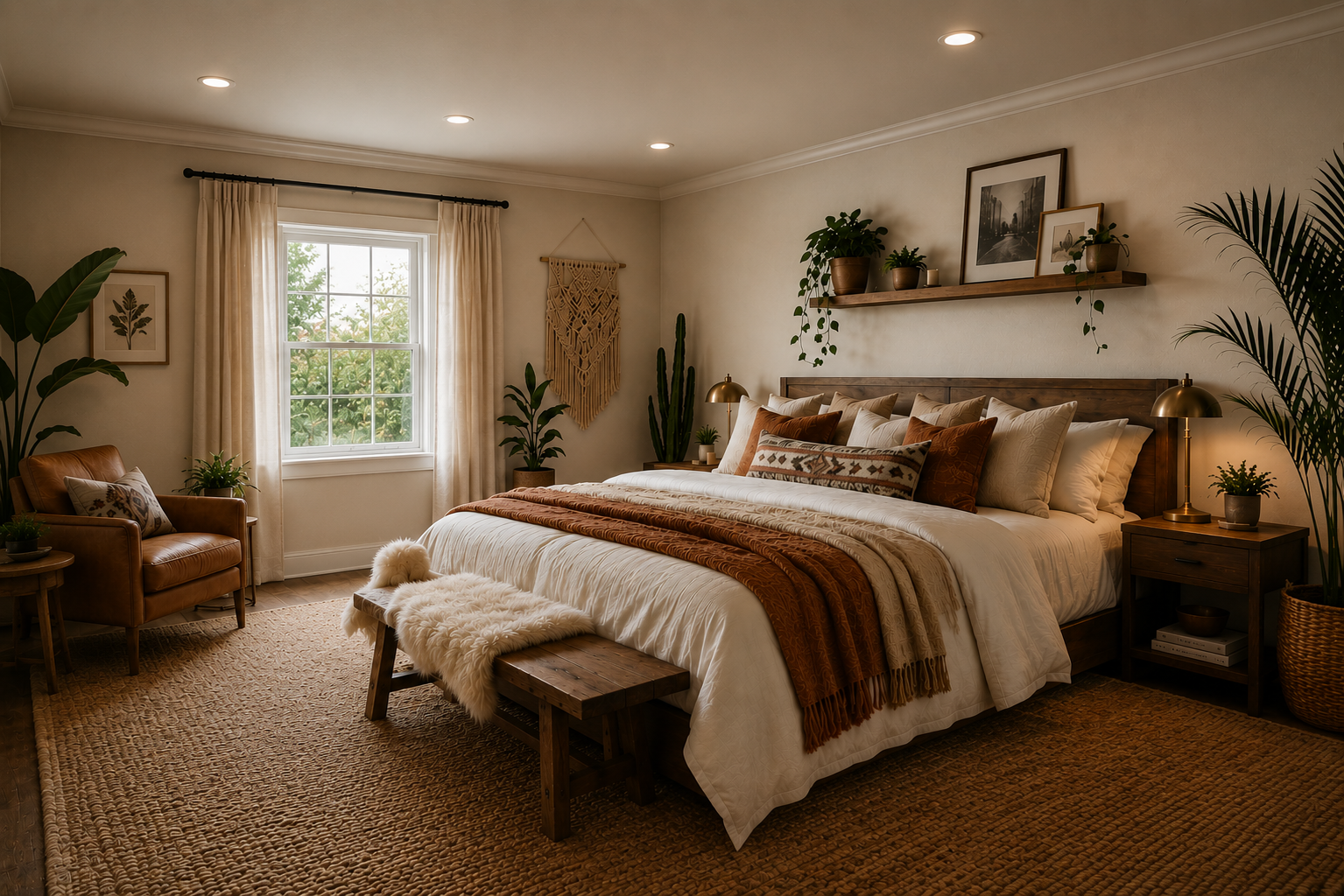 Bohemian budget-friendly primary bedrooms