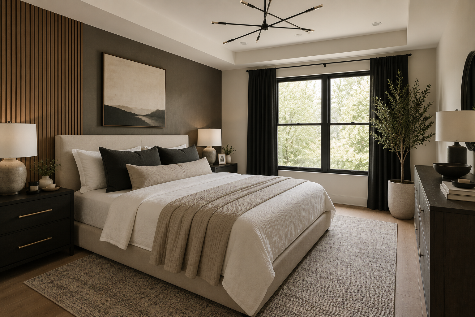 Modern high-end primary bedrooms