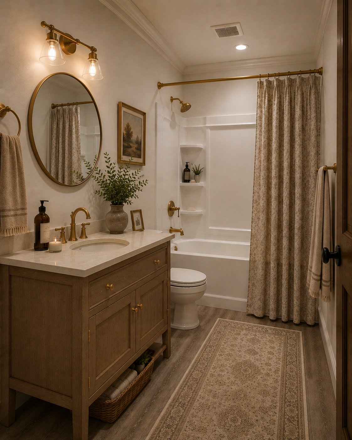 Traditional budget-friendly bathrooms